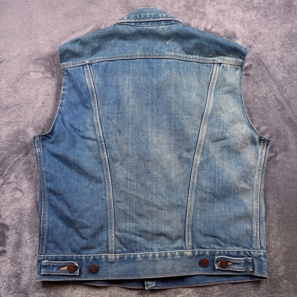 Wrangler Trucker Jacket 126MJ Mens 42 M-L Blue No-Fault Denim USA 70s Sanforset - Picture 5 of 12